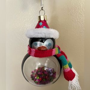 2 blown glass ornaments